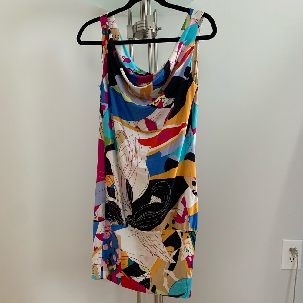 Silk Diane Von Furstenberg Cowl Neck Mini Dress